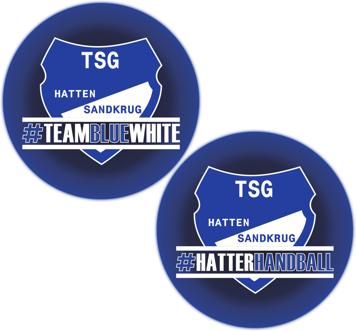 Sticker "TEAMBLUEWHITE" & "HATTERHANDBALL" - Art-Nr. TSGHS-062