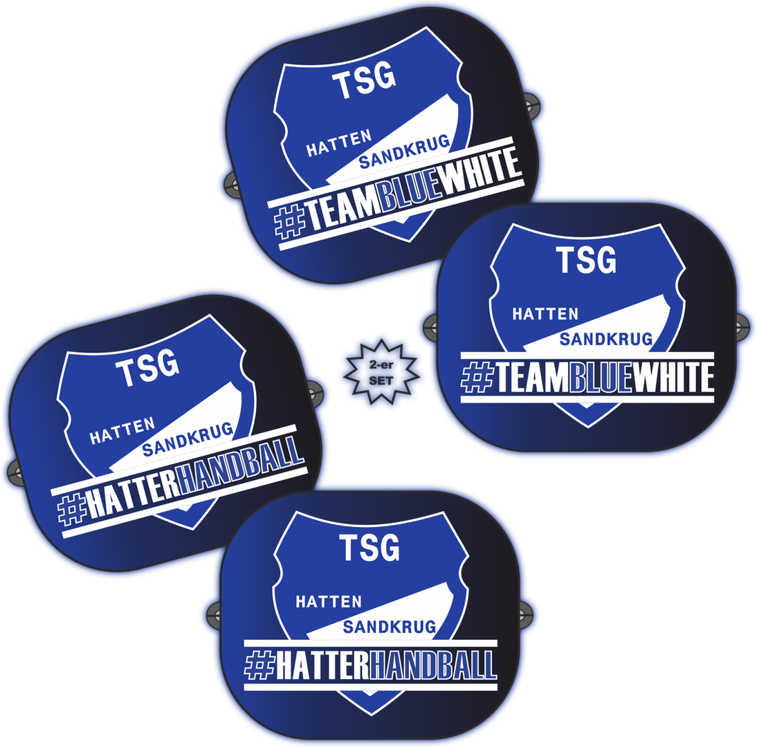 Sun Visor "TEAMBLUEWHITE" & "HATTERHANDBALL" 2er Set - Art-Nr. TSGHS-065
